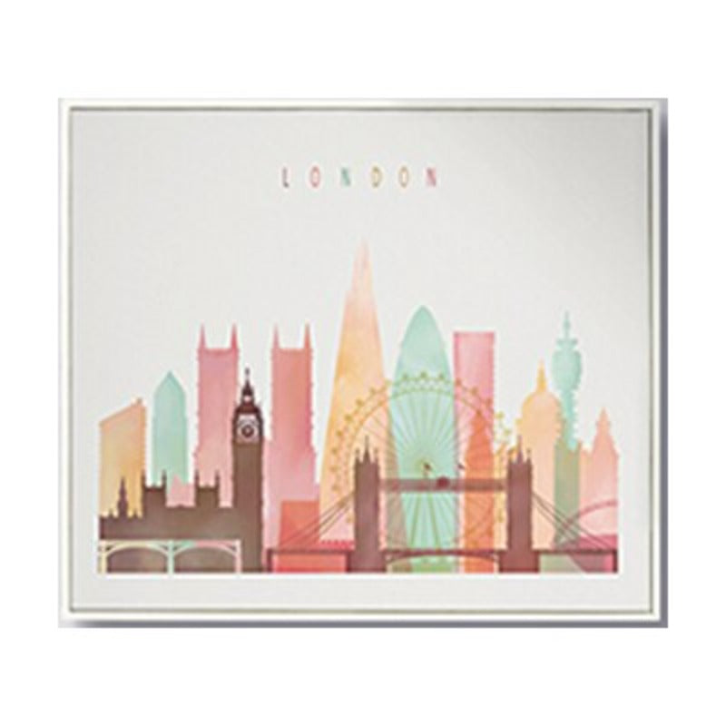 Aquarell-Wandbild London, New York, Paris – Leinwandbild