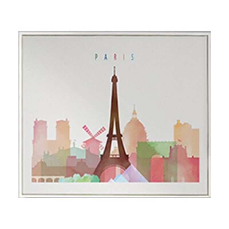 Aquarell-Wandbild London, New York, Paris – Leinwandbild