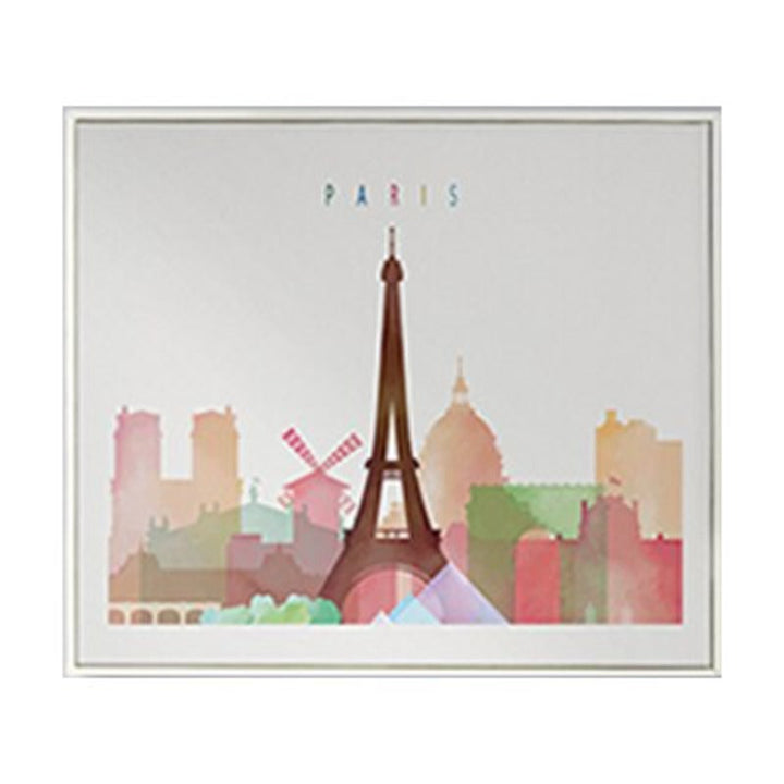 Aquarell-Wandbild London, New York, Paris – Leinwandbild