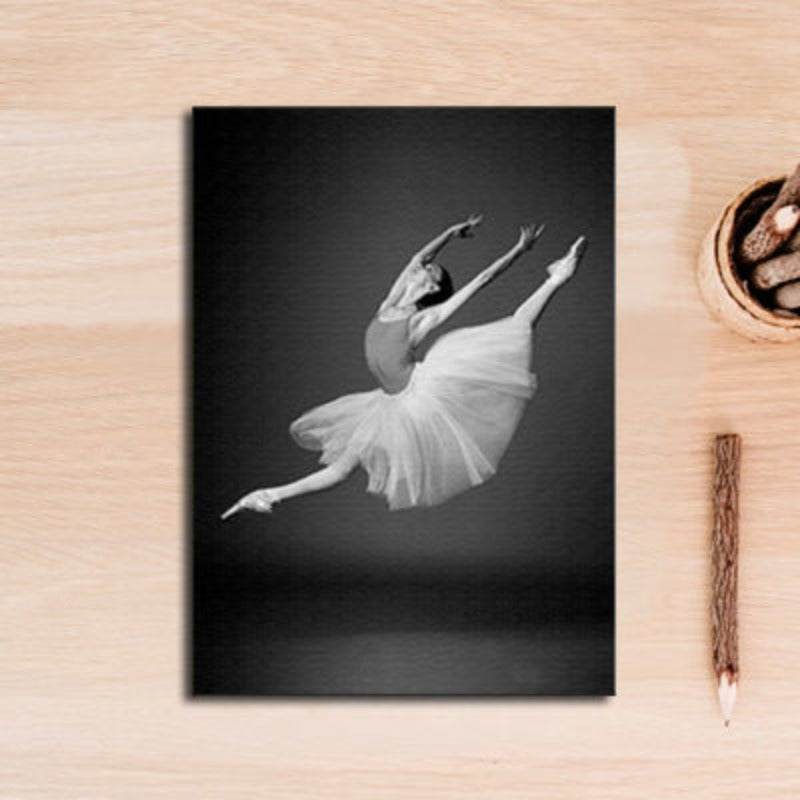 Schwarz und Weiß Ballett - Leinwand Wandkunstgemälde