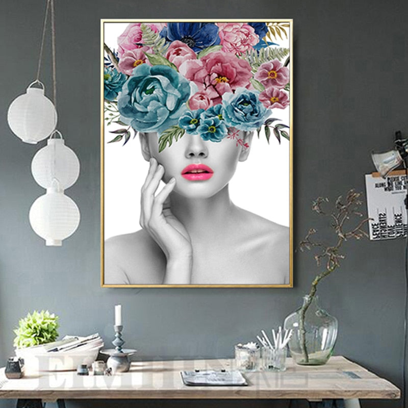 Schöne Fashionista - Leinwand Wandkunst Gemälde