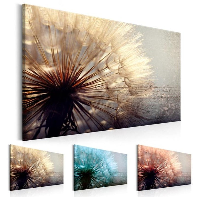 Schöne Löwenzahnblume - Leinwand Wandkunst Gemälde