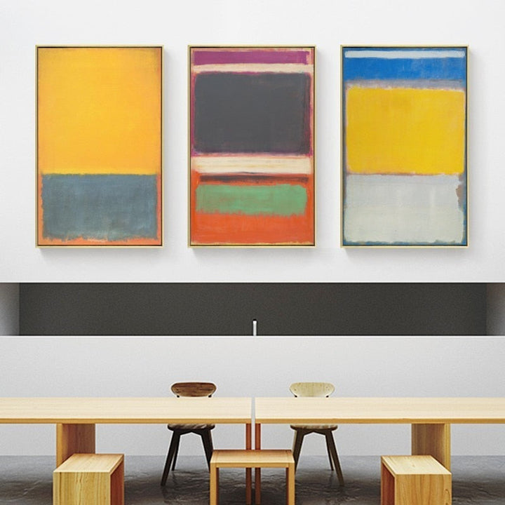 Rot Gelb Bunt - Leinwandbild