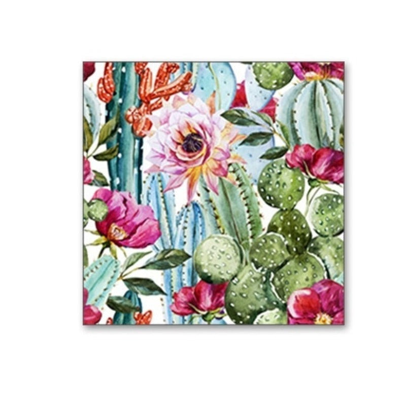 Cactus Floral - Leinwand Wandkunst Malerei
