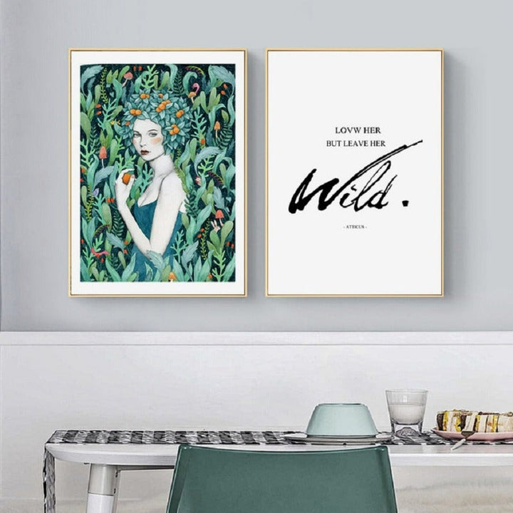 Nordic Refresh Mädchen Poster Wandbild - Leinwandbild
