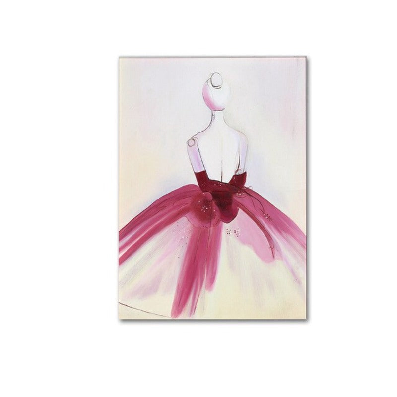 Aquarell-Wandbild „Schönes Kleid“ – Leinwandbild
