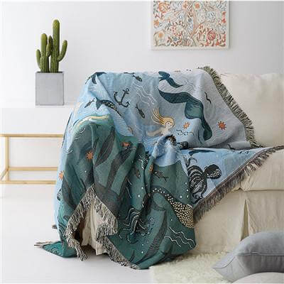 Meerjungfrau Gestrickte Nordische Decke | Karnz