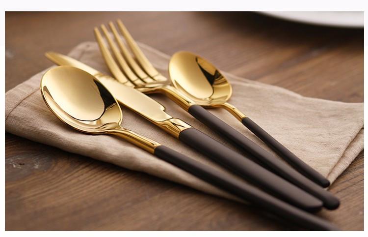 Hemingway Schwarz/Gold Besteck | Karnz