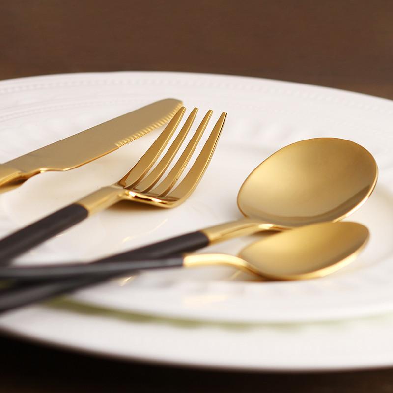 Hemingway Schwarz/Gold Besteck | Karnz