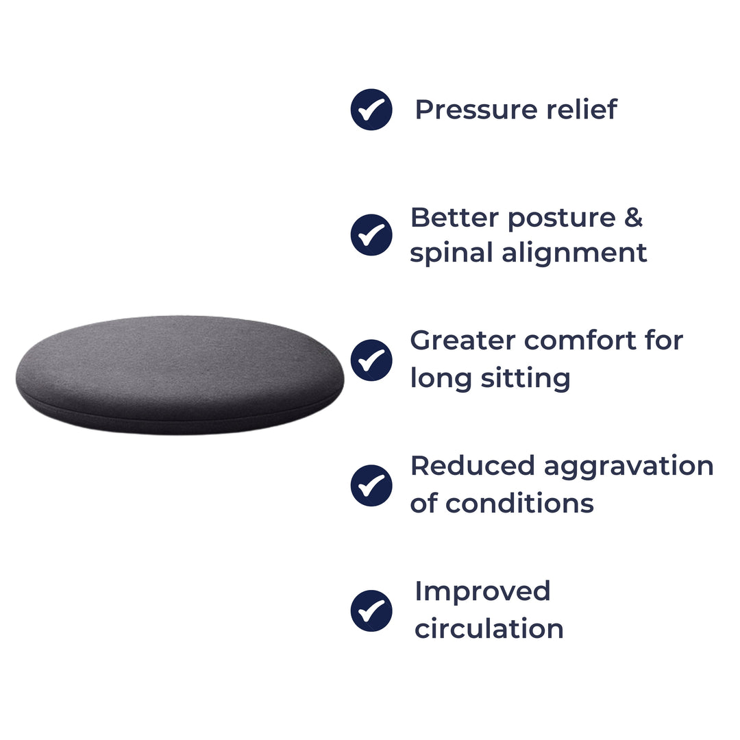 Memory Foam Rückenschmerzen Linderung – Ergonomische Hochdichte Unterstützung – Tragbar für Arbeit und Reisen Karnz