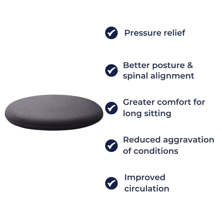 Memory Foam Rückenschmerzen Linderung – Ergonomische Hochdichte Unterstützung – Tragbar für Arbeit und Reisen Karnz
