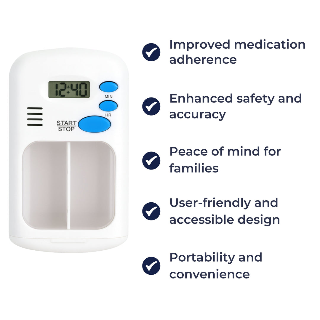 Medikamentenerinnerung mit Timer – Tragbar & Einfach zu bedienen – Tägliche Gesundheitsunterstützung Karnz