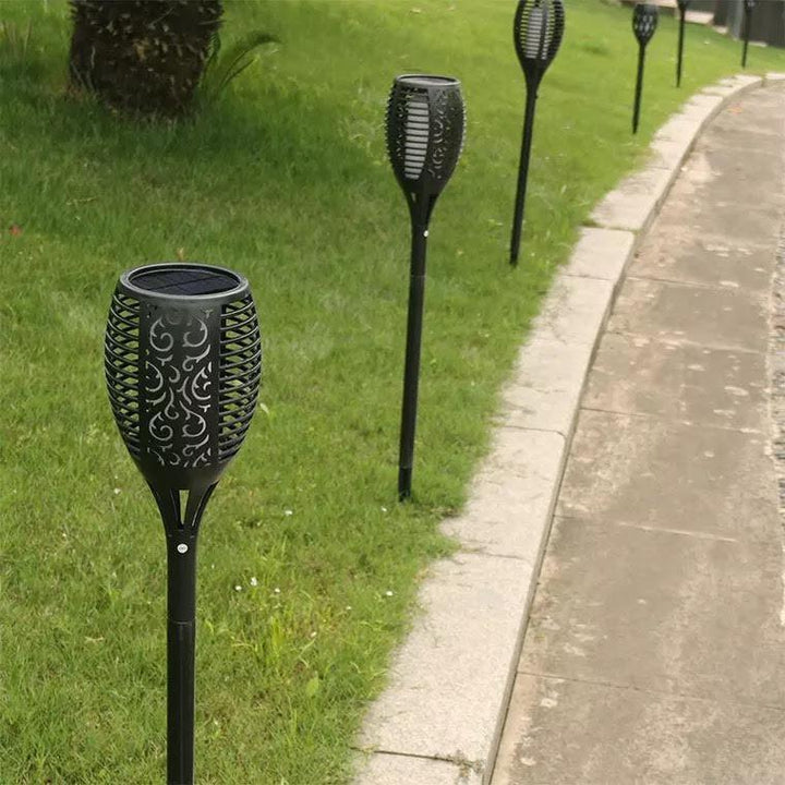 LED Solar Gartentorpedos Deluxe 96 LED (4 Stück) | Karnz