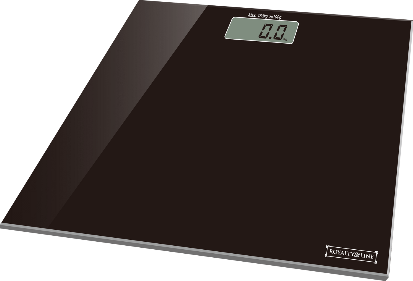 Personenwaage aus gehärtetem Glas (150 kg) Schwarz - Elektronisch | Karnz