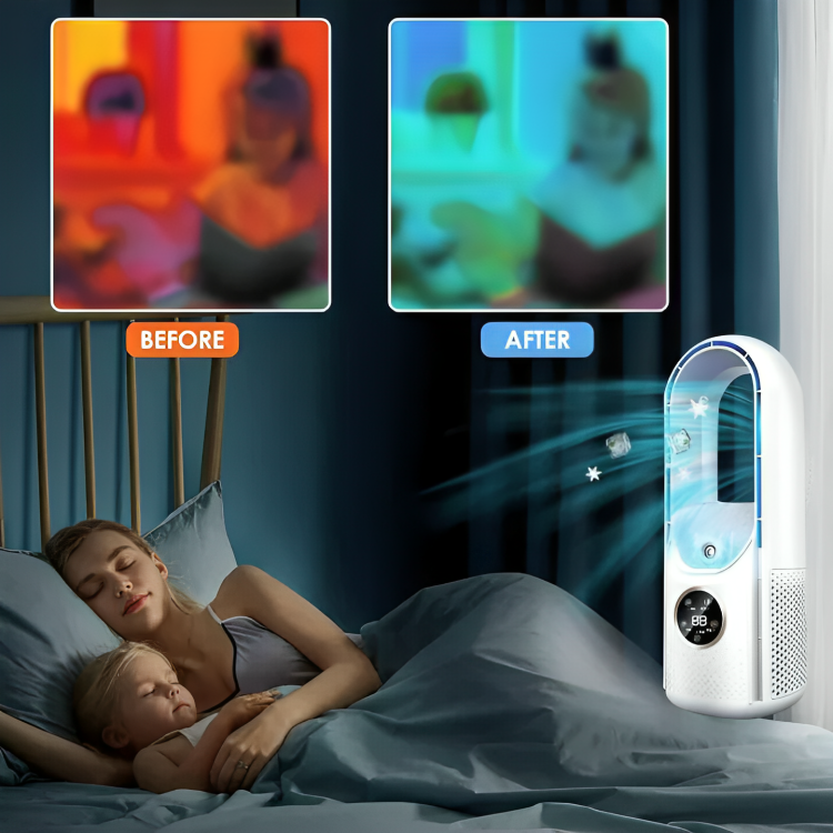 Luftkühler, tragbarer, leiser Ventilator ohne Rotorblätter