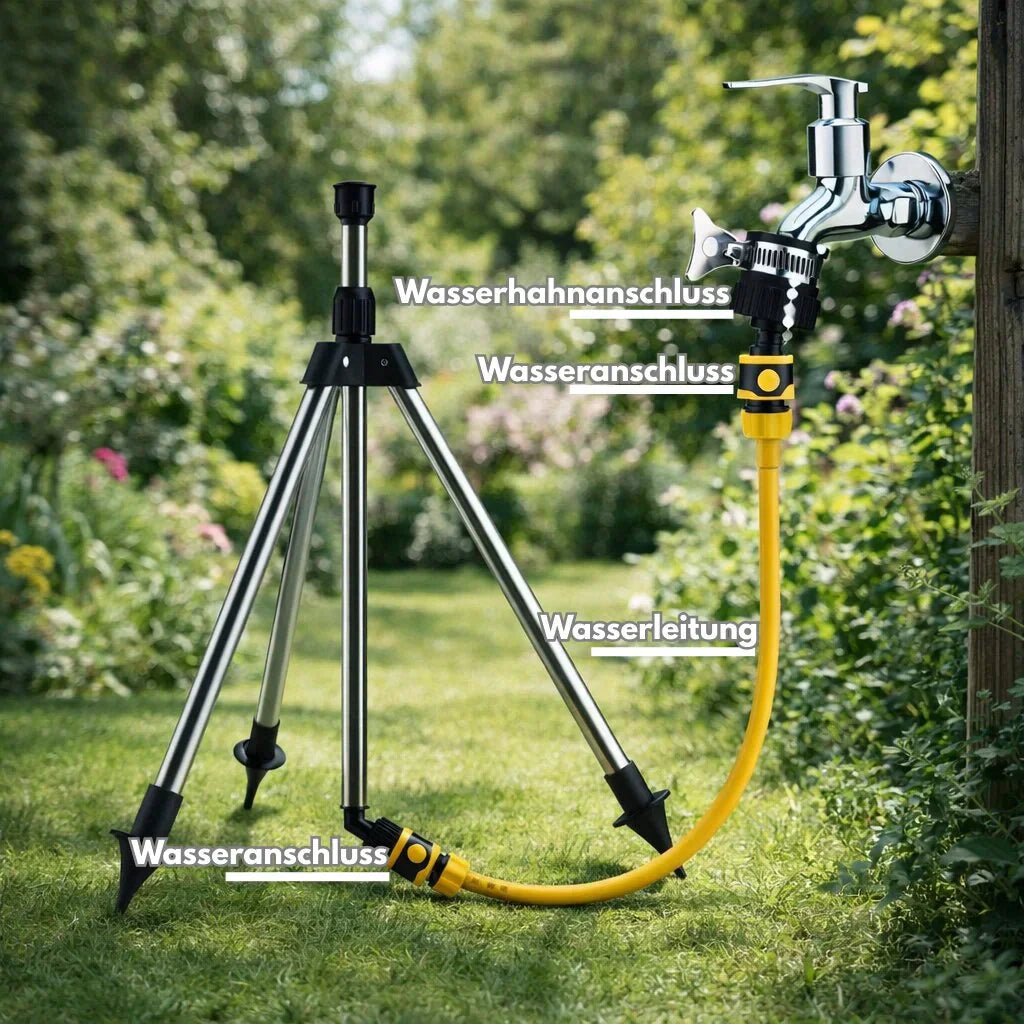 AquaStraal Garten Sprinkler Mit Stativ 360 Grad | Karnz