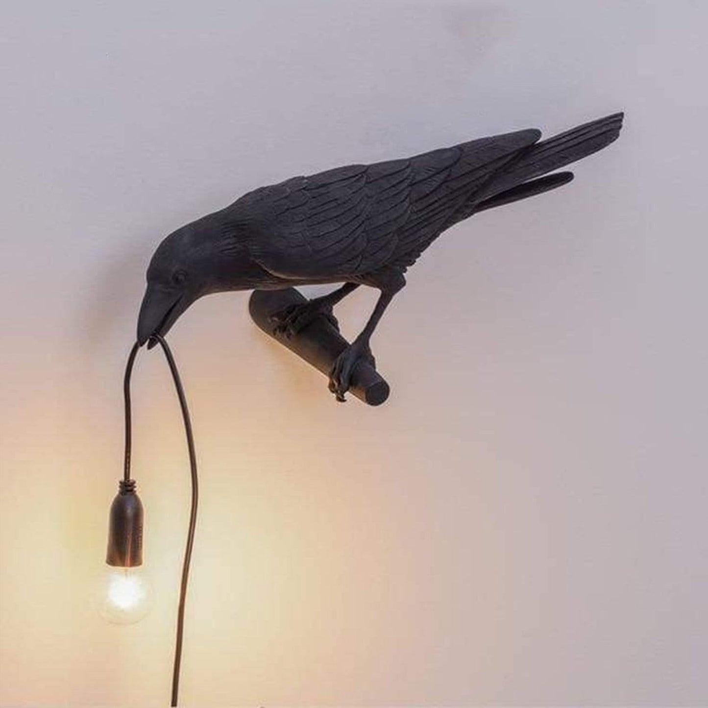NachtRaaf Ambient Lampe – Dekorative Vogel-Lampe aus Harz für warmes Licht | Karnz