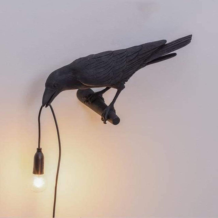 NachtRaaf Ambient Lampe – Dekorative Vogel-Lampe aus Harz für warmes Licht | Karnz