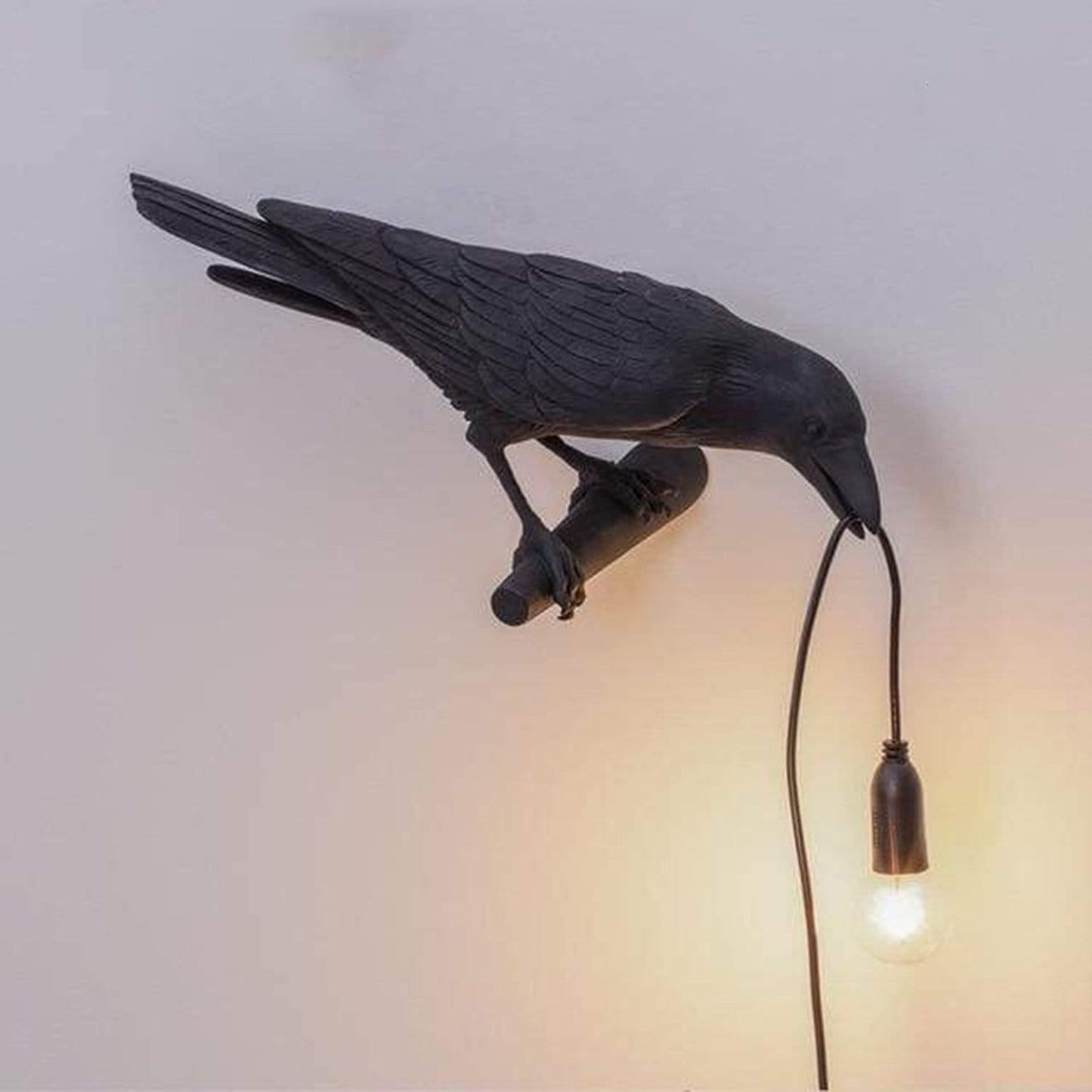 NachtRaaf Ambient Lampe – Dekorative Vogel-Lampe aus Harz für warmes Licht | Karnz