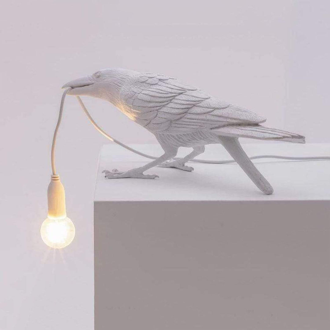 NachtRaaf Ambient Lampe – Dekorative Vogel-Lampe aus Harz für warmes Licht | Karnz