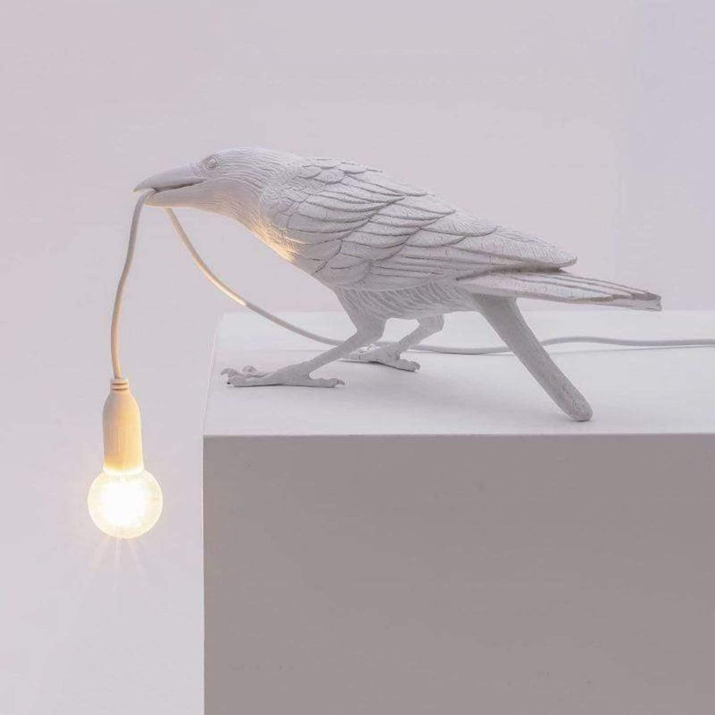 NachtRaaf Ambient Lampe – Dekorative Vogel-Lampe aus Harz für warmes Licht | Karnz