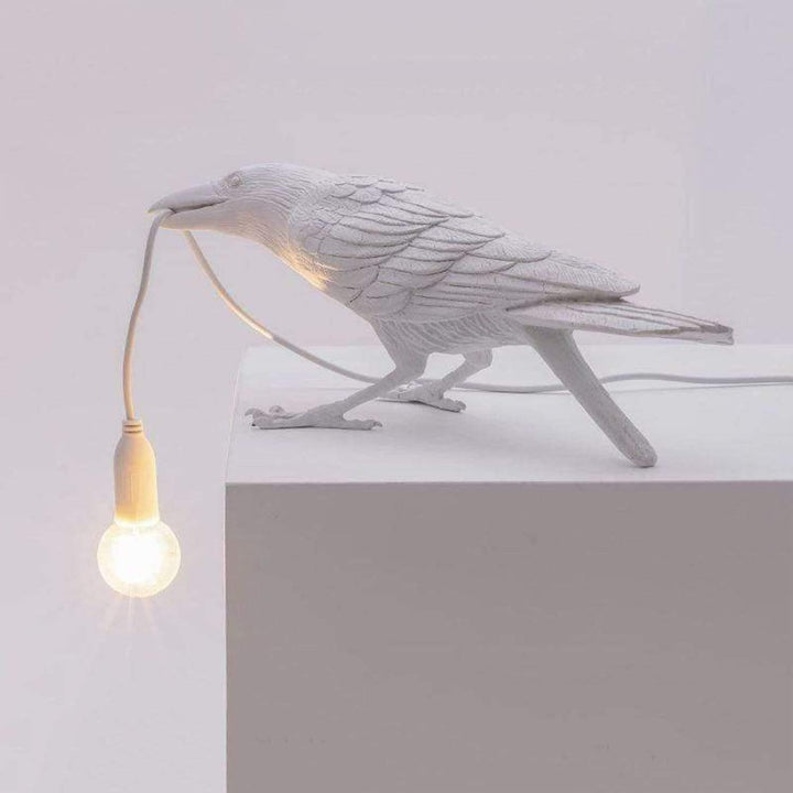 NachtRaaf Ambient Lampe – Dekorative Vogel-Lampe aus Harz für warmes Licht | Karnz