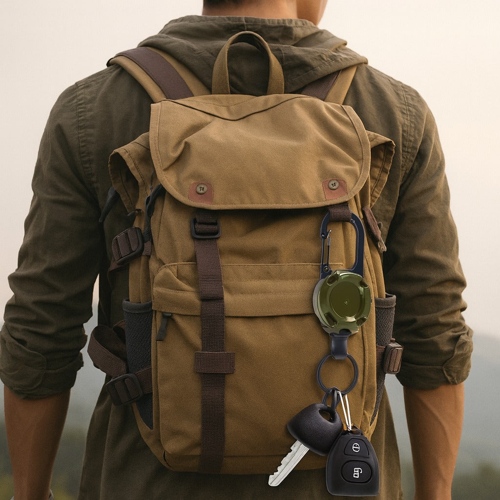 Trail Lock Anti-Lost Retractable Carabiner Schlüsselanhänger | Karnz