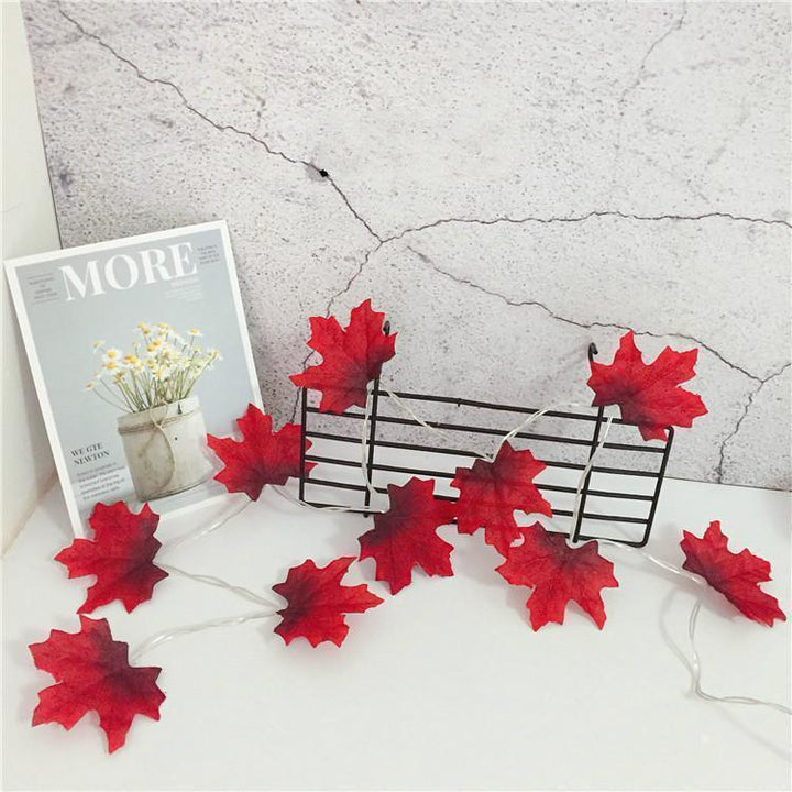 Thanksgiving-Dekor Herbst Ahornblatt Lichterkette | Karnz