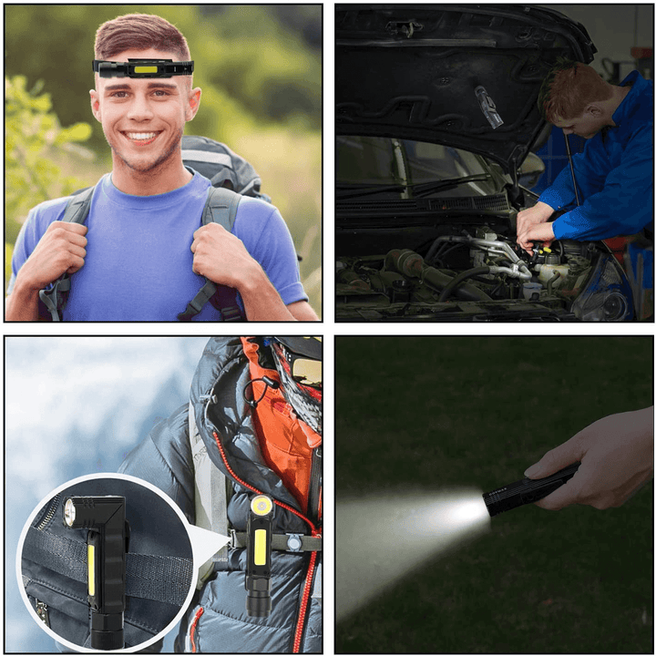 Wiederaufladbare Magnetische Verstellbare Camping-Taschenlampe | Karnz