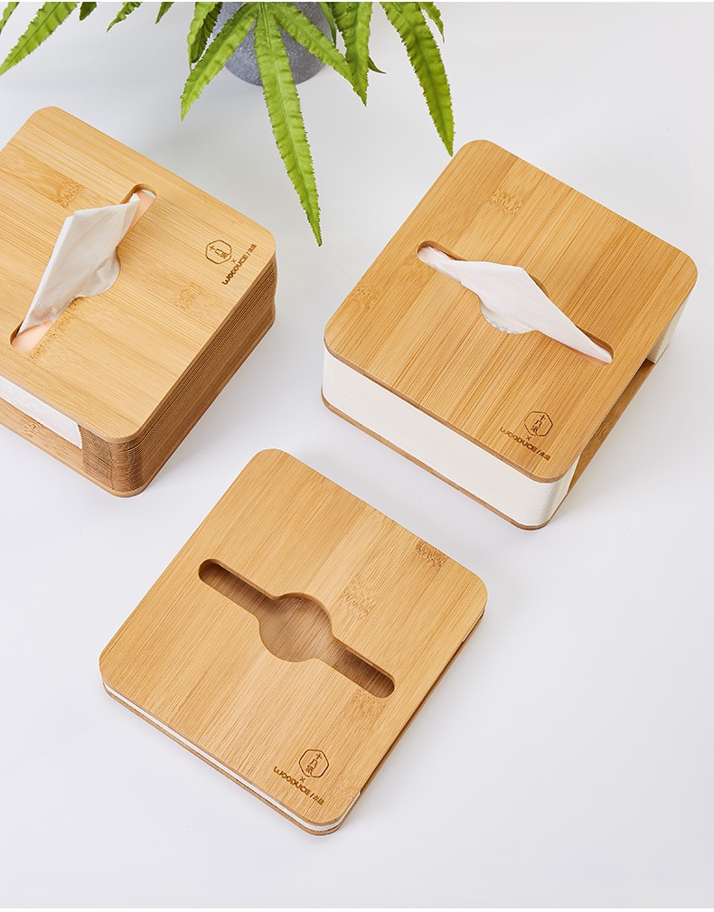 Nordic Bamboo FoldaKarnze Tissue Box | Karnz