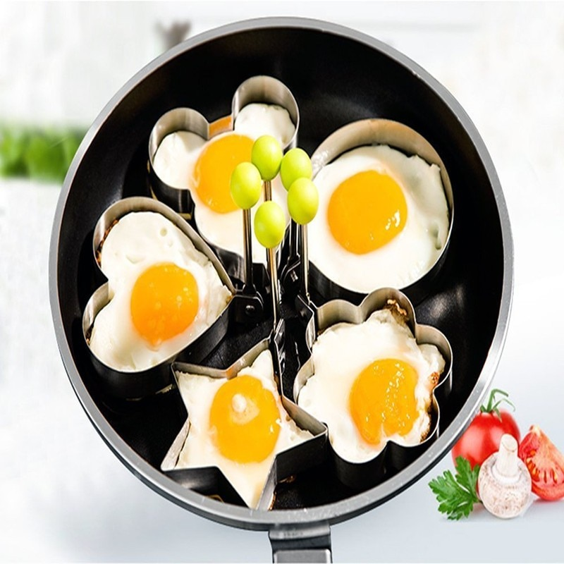 5pcs/Set Edelstahl Spiegelei Form Pfannkuchen Ringe | Karnz