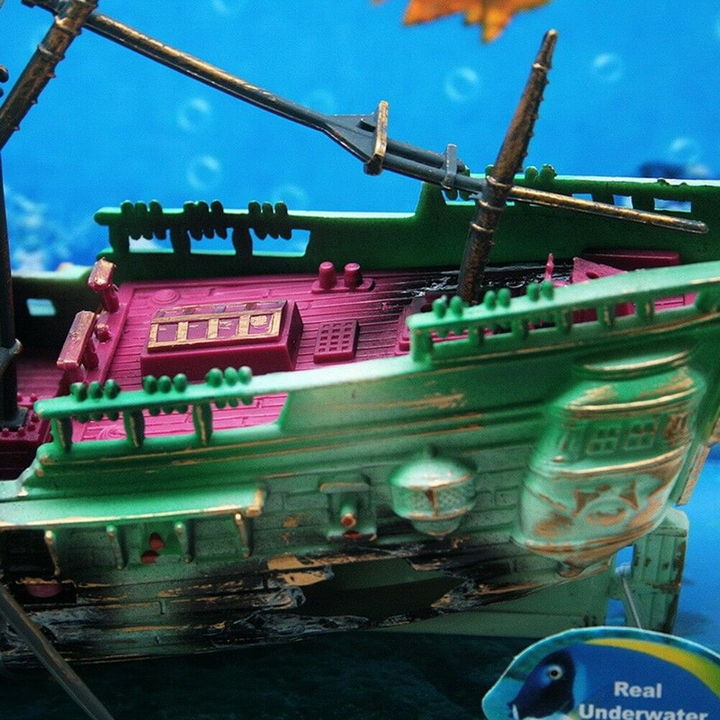 Große Schiffswrack-Aquarium-Dekoration | Karnz