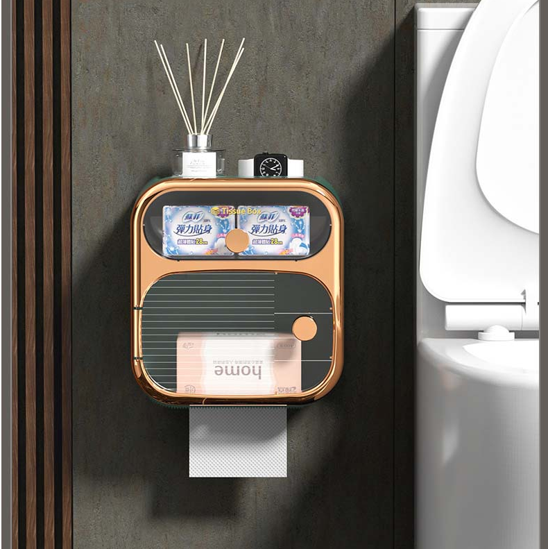 Karnz | MultiBox wandmontierte Toilettenpapier Handtuch Aufbewahrungsbox
