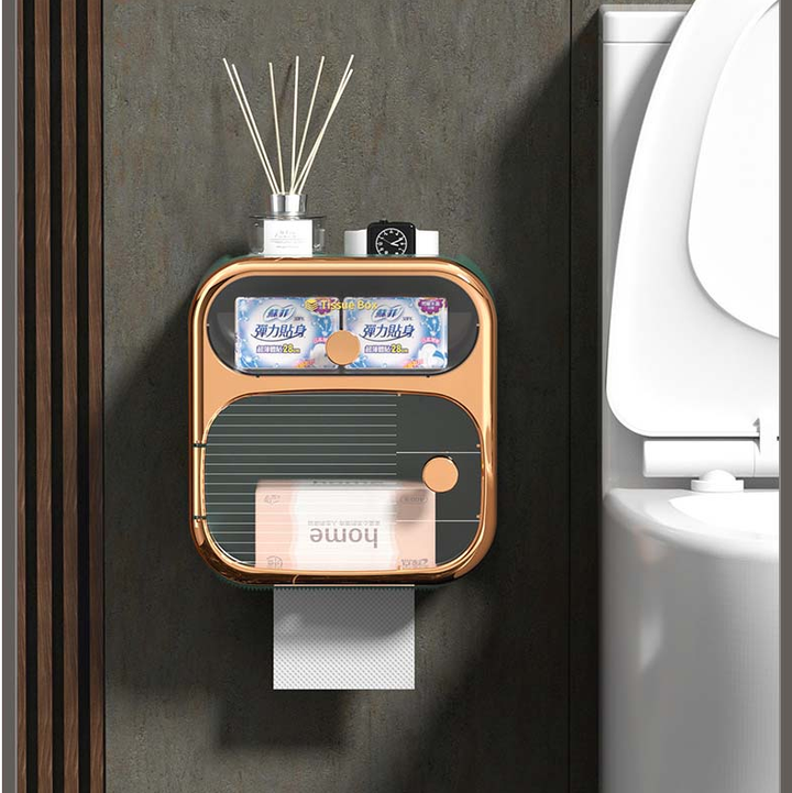 Karnz | MultiBox wandmontierte Toilettenpapier Handtuch Aufbewahrungsbox