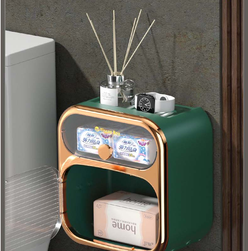 Karnz | MultiBox wandmontierte Toilettenpapier Handtuch Aufbewahrungsbox
