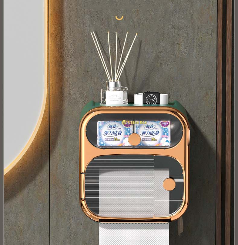 Karnz | MultiBox wandmontierte Toilettenpapier Handtuch Aufbewahrungsbox