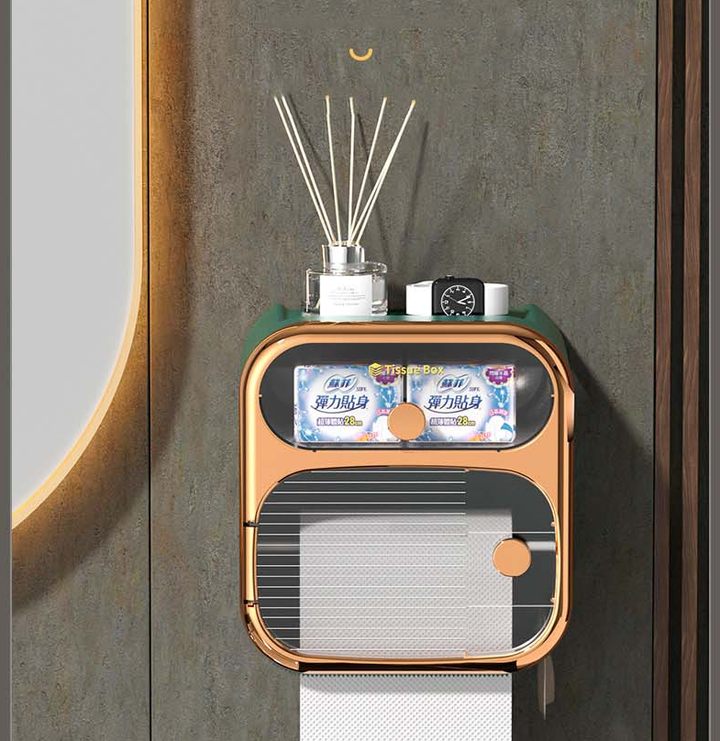 Karnz | MultiBox wandmontierte Toilettenpapier Handtuch Aufbewahrungsbox
