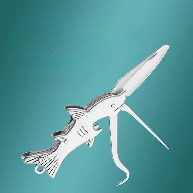 Sharp Shark Multifunktionales Zahnstocher-Messer Schlüsselanhänger | Karnz