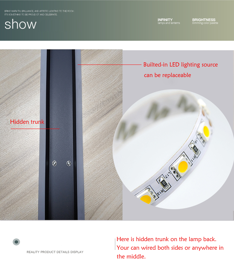 Lange Streifen-LED elegante Wandlampe