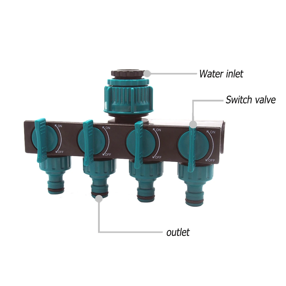 4-Wege Garten Wasserhahn Verteiler | Karnz
