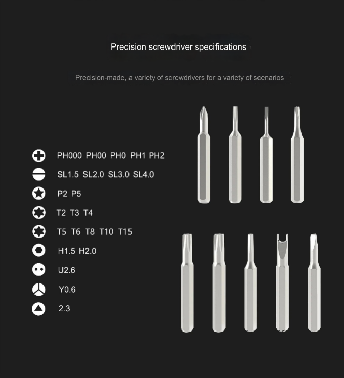 Magnetisches Präzisionsschraubendreher-Reparaturset