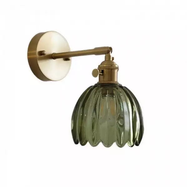 Retro – Wandleuchte in Tulpenform aus Glas