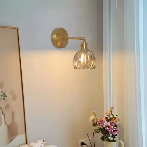Retro – Wandleuchte in Tulpenform aus Glas
