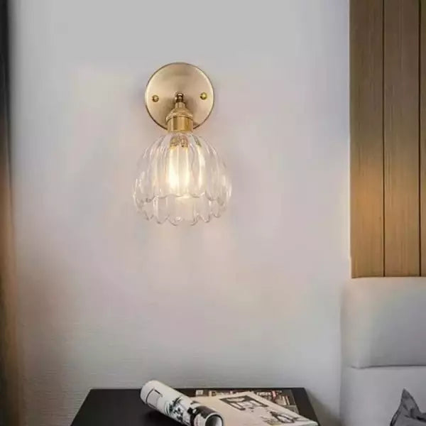 Retro – Wandleuchte in Tulpenform aus Glas