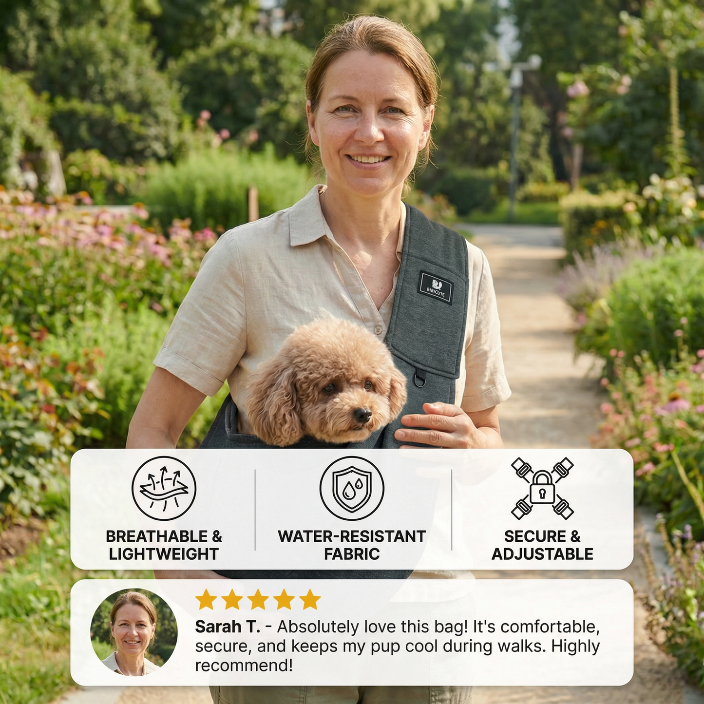 Tragbarer Hundeschulter-Rucksack – Atmungsaktiv, Wasserabweisend & Sicher Karnz