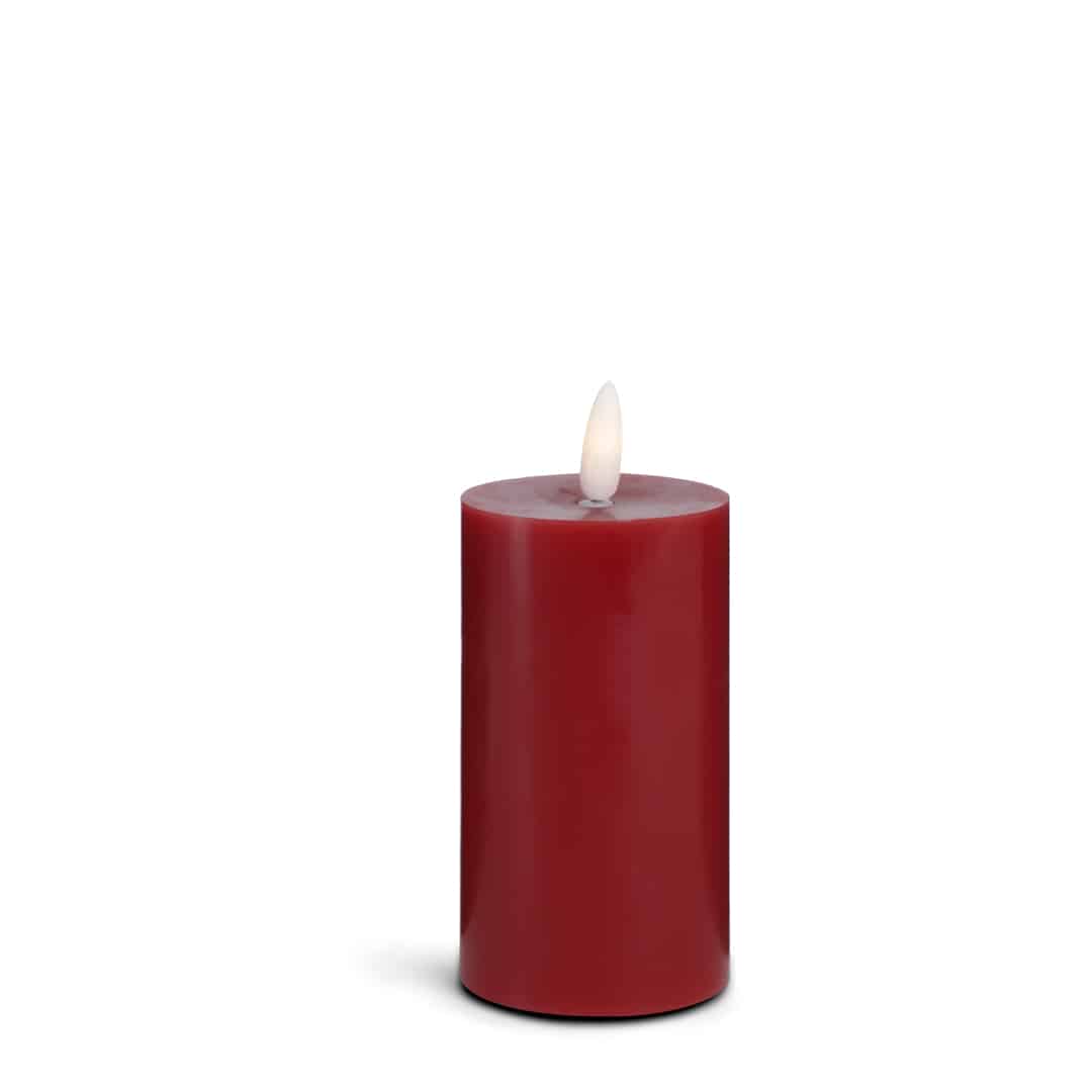 LED Kerze (1 Stück) mit realistischer 3D Flamme 5 x 12,5 cm | Karnz