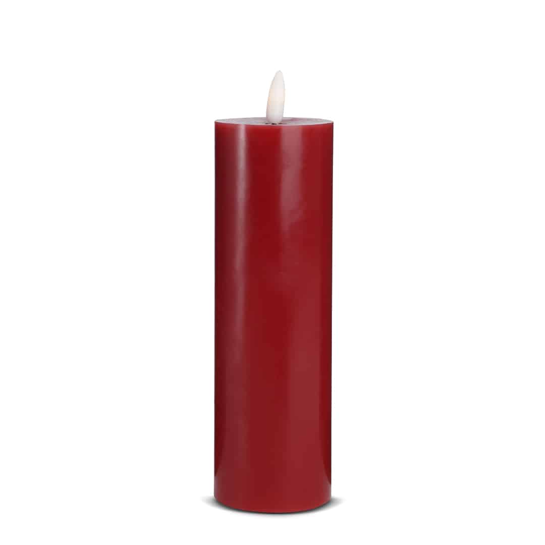 LED Kerze (1 Stück) mit realistischer 3D Flamme 5 x 20 cm | Karnz