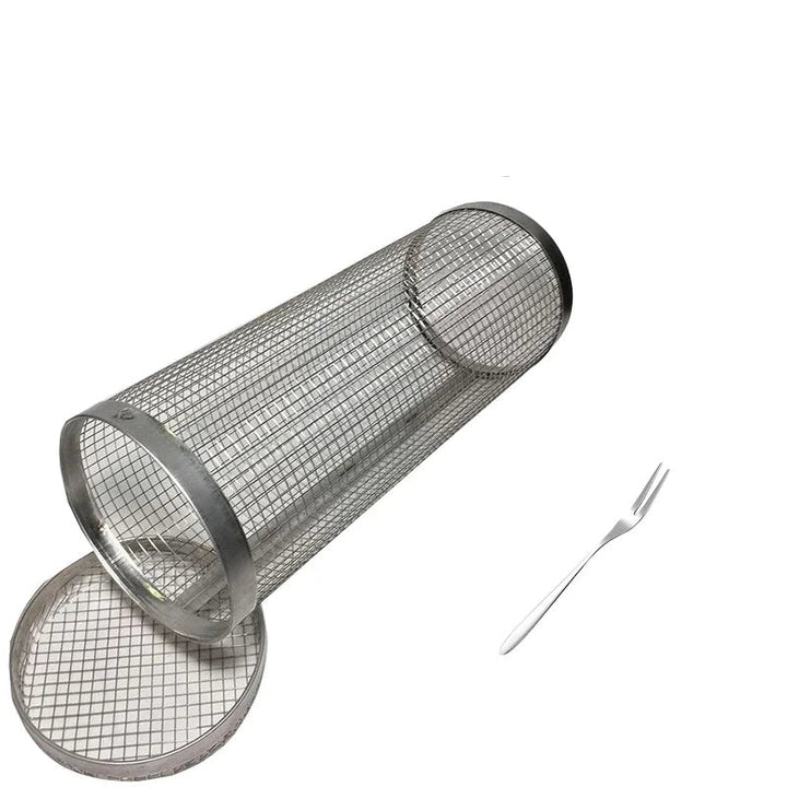 Rolling BBQ Korb Grillkorb Immer Rund Edelstahl Grillnetz | Karnz
