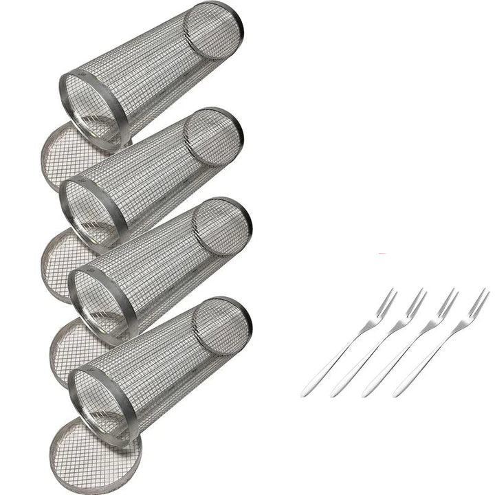 Rolling BBQ Korb Grillkorb Immer Rund Edelstahl Grillnetz | Karnz