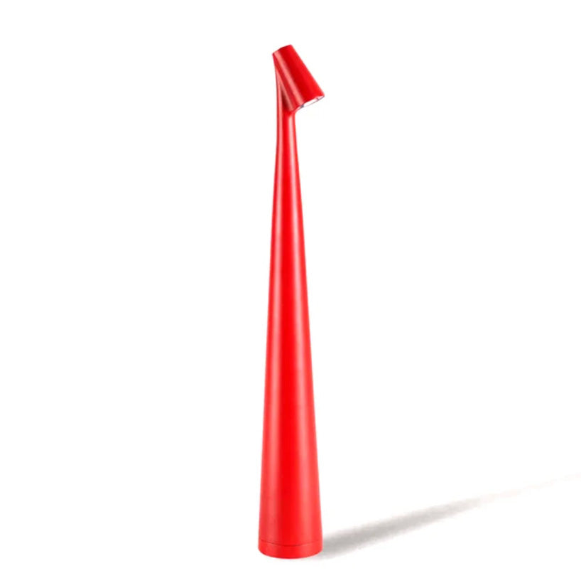 Rote LED-Tischlampe mit schlankem, modernem Design
